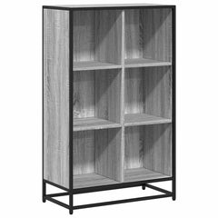 vidaXL Book Cabinet Grey Sonoma 65.5x33x107.5 cm Engineered Wood 2