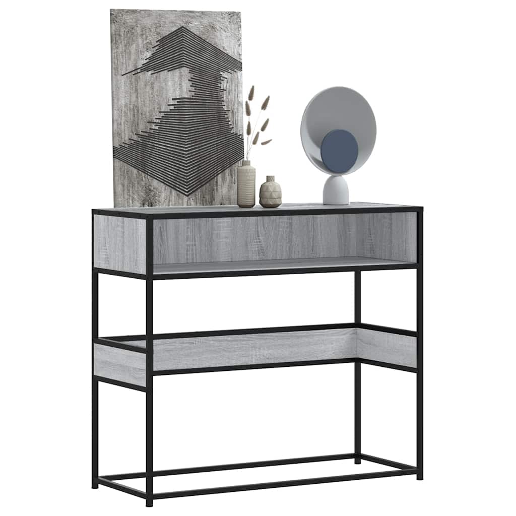 Console Table 90x35x80 cm Engineered Wood Grey sonoma