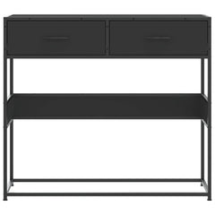 vidaXL Console Table Black 90x35x80 cm Engineered Wood 4