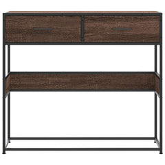 vidaXL Console Table Brown Oak 90x35x80 cm Engineered Wood 4