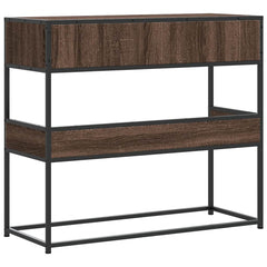 vidaXL Console Table Brown Oak 90x35x80 cm Engineered Wood 6