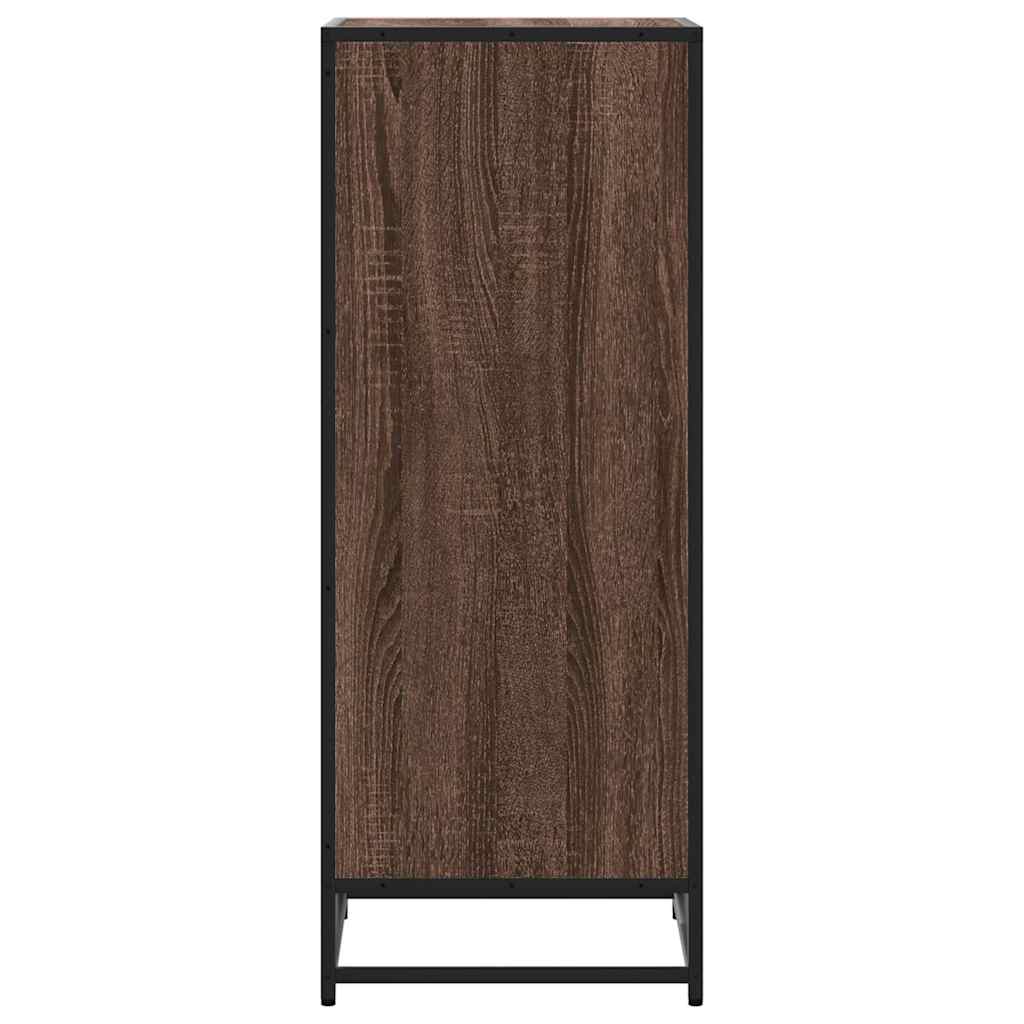 vidaXL Shoe Rack Brown Oak 48x38x97.5 cm Engineered Wood 6