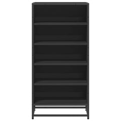 vidaXL Shoe Rack Black 48x38x97.5 cm Engineered Wood 4