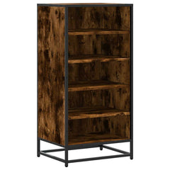 vidaXL Shoe Rack Smoked Oak 48x38x97.5 cm Engineered Wood 2