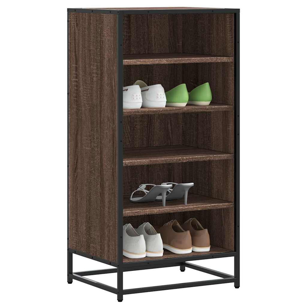 vidaXL Shoe Rack Brown Oak 48x38x97.5 cm Engineered Wood 1
