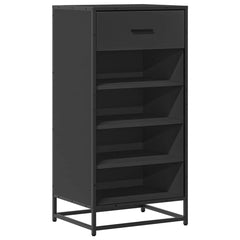 vidaXL Shoe Rack Black 48x38x97.5 cm Engineered Wood 2