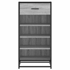 vidaXL Shoe Rack Grey Sonoma 48x38x97.5 cm Engineered Wood 4