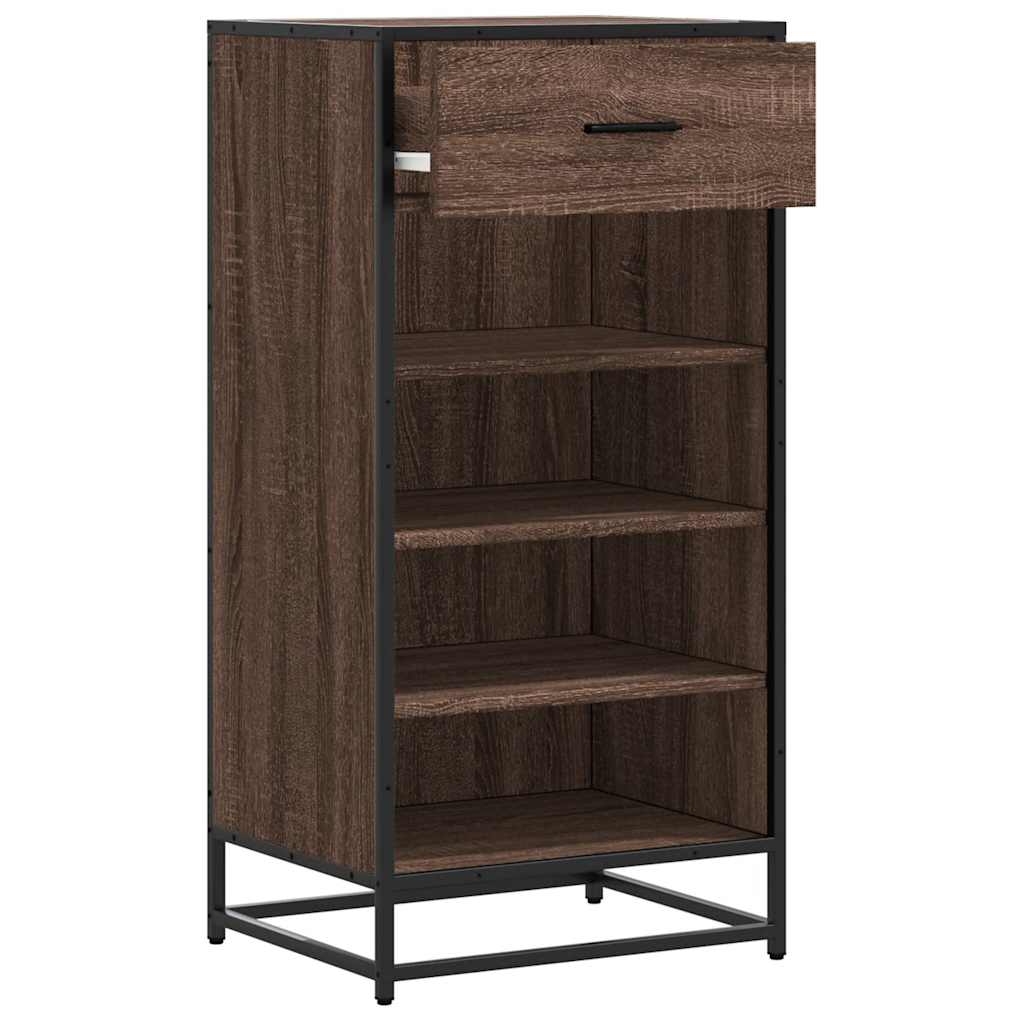 vidaXL Shoe Rack Brown Oak 48x38x97.5 cm Engineered Wood 5