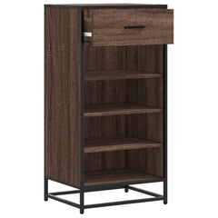vidaXL Shoe Rack Brown Oak 48x38x97.5 cm Engineered Wood 5