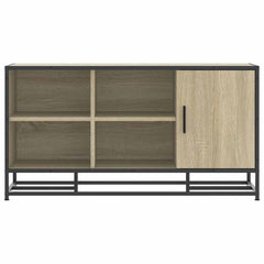 vidaXL Shoe Bench Sonoma Oak 100x40x53.5 cm Engineered Wood and Metal 4
