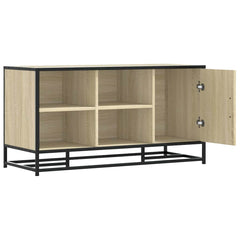 vidaXL Shoe Bench Sonoma Oak 100x40x53.5 cm Engineered Wood and Metal 5