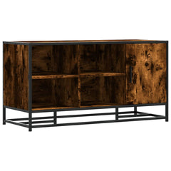 vidaXL Shoe Bench Smoked Oak 100x40x53.5 cm Engineered Wood and Metal 2