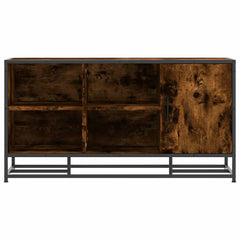 vidaXL Shoe Bench Smoked Oak 100x40x53.5 cm Engineered Wood and Metal 4