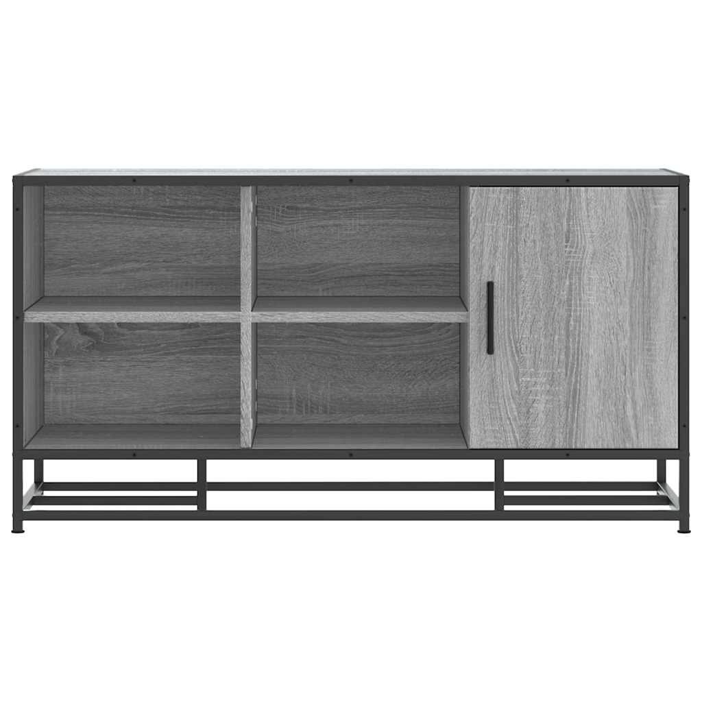 vidaXL Shoe Bench Grey Sonoma 100x40x53.5 cm Engineered Wood and Metal 4
