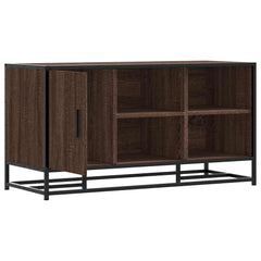 vidaXL Shoe Bench Brown Oak 100x40x53.5 cm Engineered Wood and Metal 6