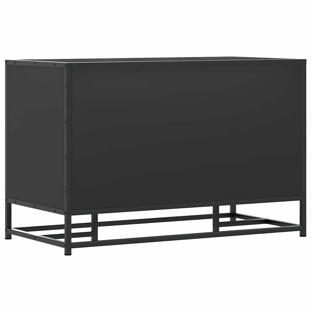 vidaXL Shoe Bench Black 80x40x53.5 cm Engineered Wood and Metal 6
