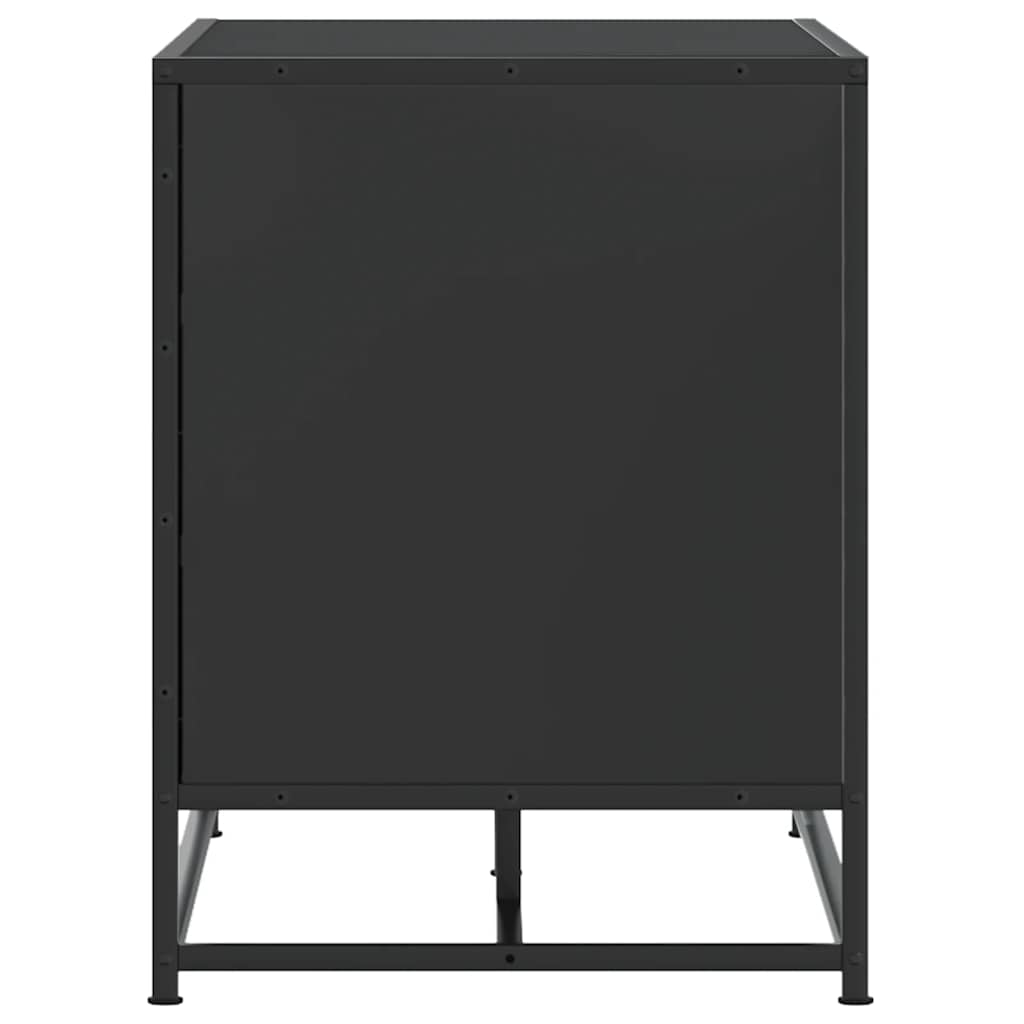vidaXL Shoe Bench Black 84x40x53.5 cm Engineered Wood and Metal 5
