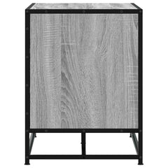 vidaXL Shoe Bench Grey Sonoma 84x40x53.5 cm Engineered Wood and Metal 5