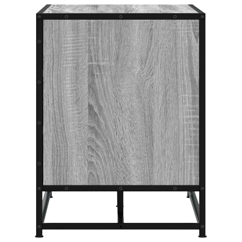 vidaXL Shoe Bench Grey Sonoma 84x40x53.5 cm Engineered Wood and Metal 5