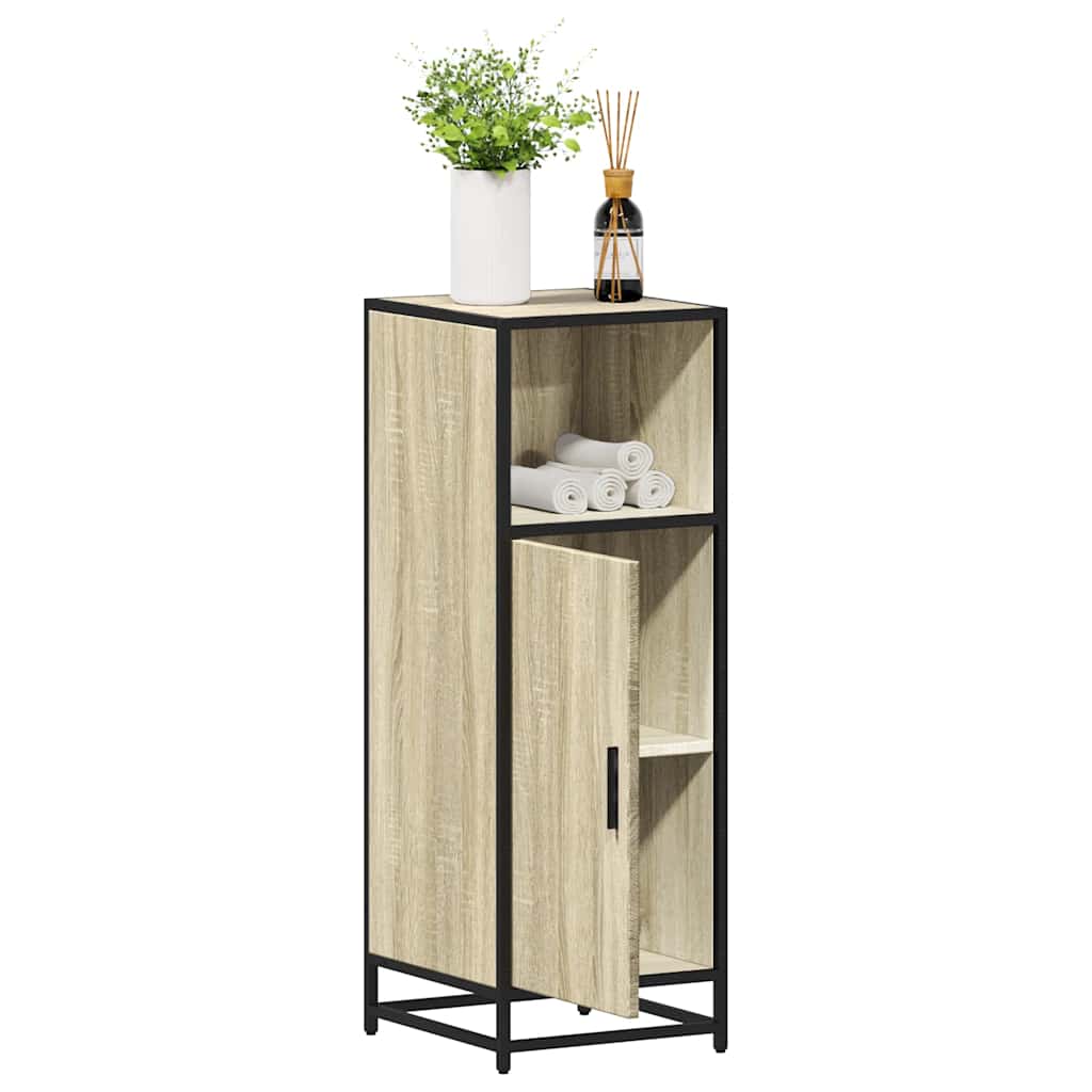 vidaXL Bathroom Cabinet Sonoma Oak 35x37.5x100 cm Engineered Wood 1
