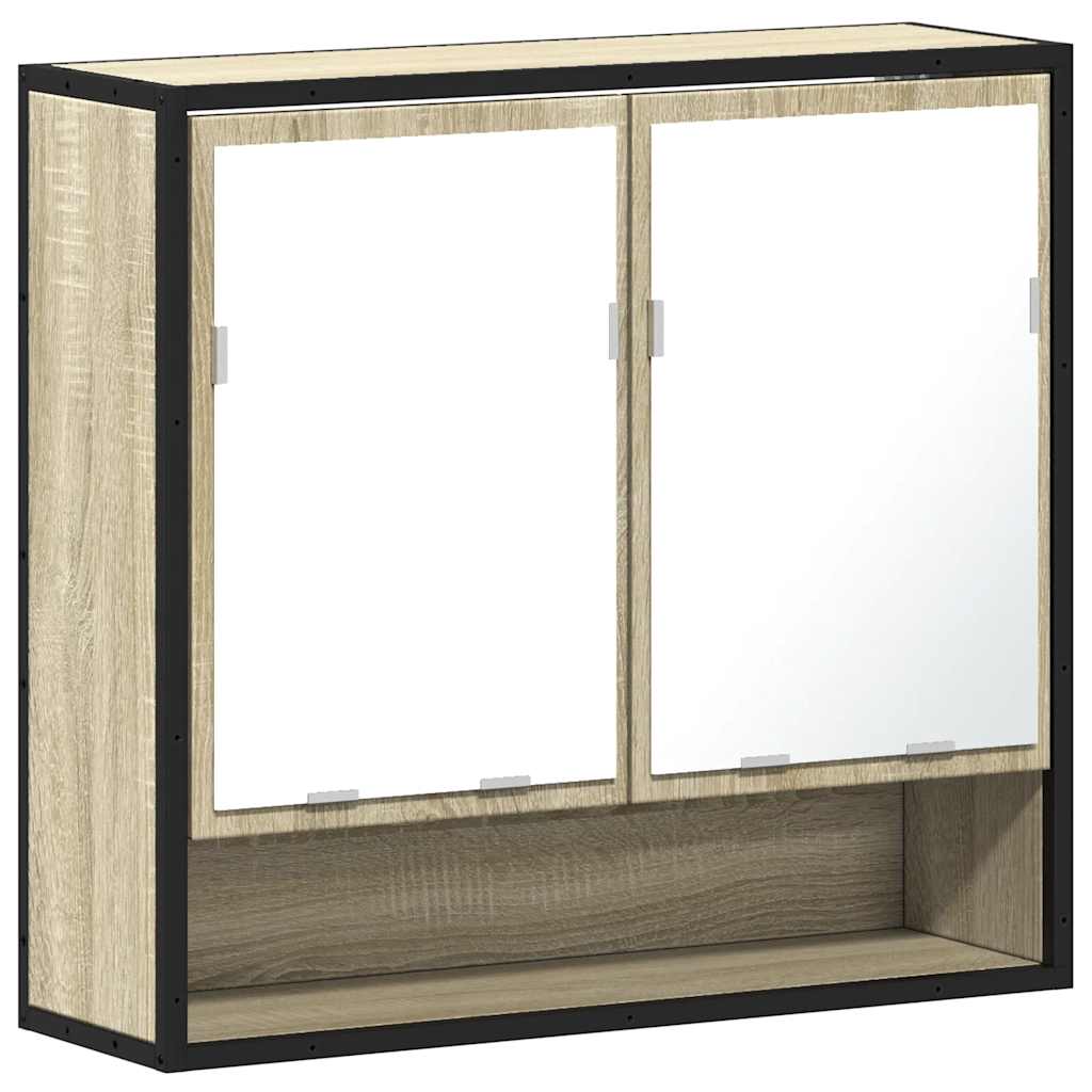 Bathroom Mirror Cabinet 65x20x60 cm Engineered Wood Sonoma oak