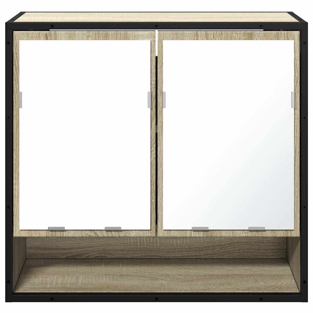 Bathroom Mirror Cabinet 65x20x60 cm Engineered Wood Sonoma oak