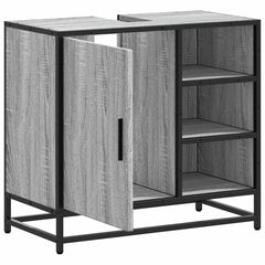 vidaXL Bathroom Sink Cabinet Grey Sonoma 65x33x60 cm Engineered Wood 6