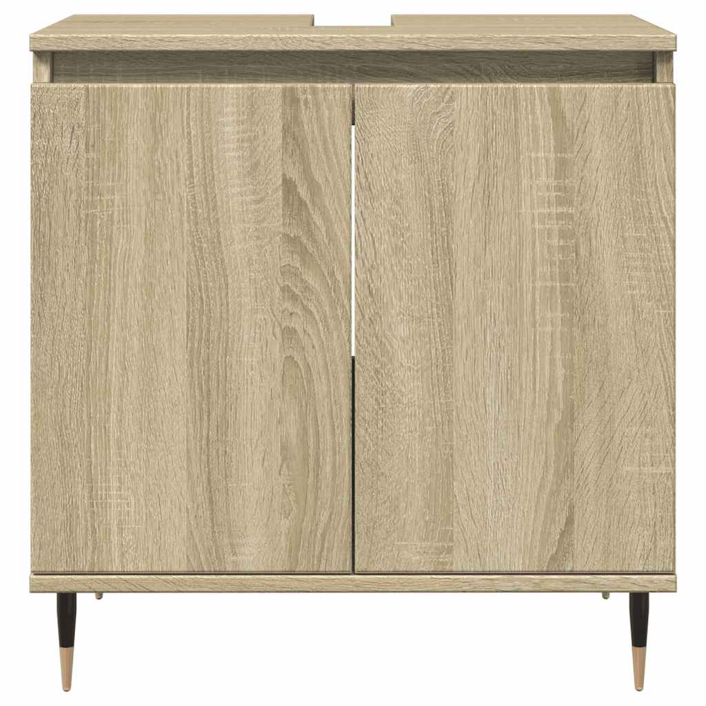 vidaXL Bathroom Cabinet Sonoma Oak 58x33x60 cm Engineered Wood 3