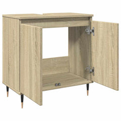 vidaXL Bathroom Cabinet Sonoma Oak 58x33x60 cm Engineered Wood 4