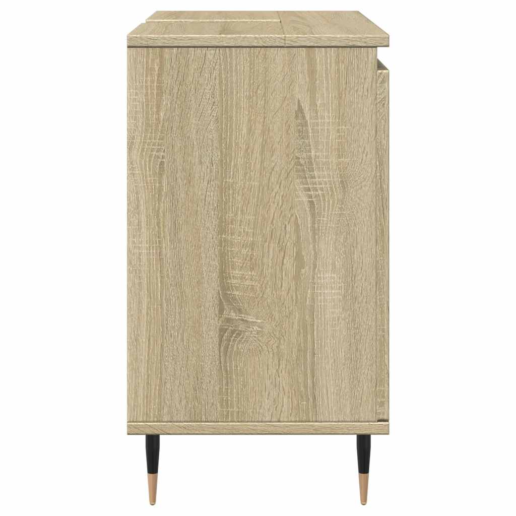 vidaXL Bathroom Cabinet Sonoma Oak 58x33x60 cm Engineered Wood 5