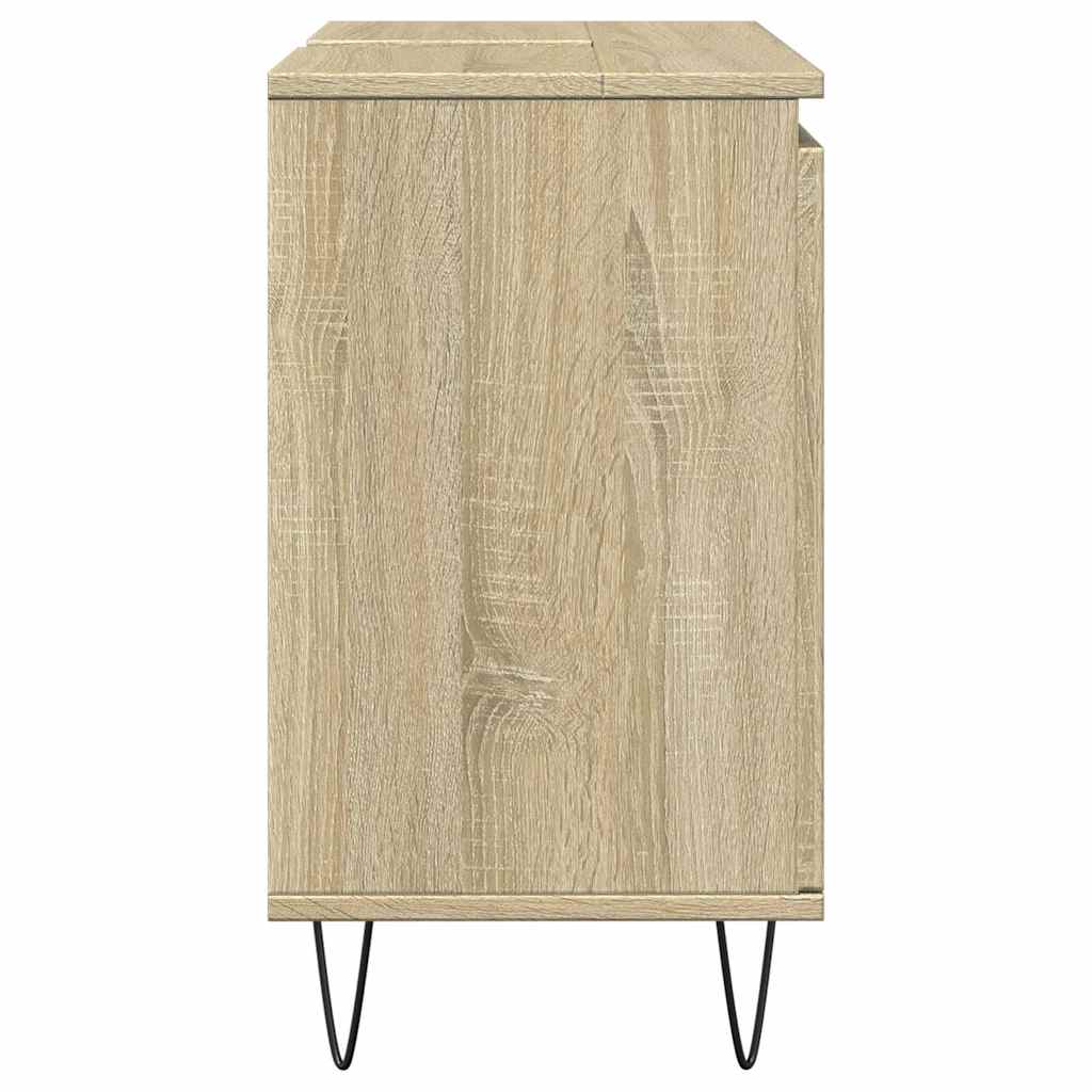 vidaXL Bathroom Cabinet Sonoma Oak 58x33x60 cm Engineered Wood 5