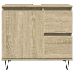 vidaXL Bathroom Cabinet Sonoma Oak 65x33x60 cm Engineered Wood 3