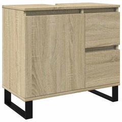 vidaXL Bathroom Cabinet Sonoma Oak 65x33x60 cm Engineered Wood 2