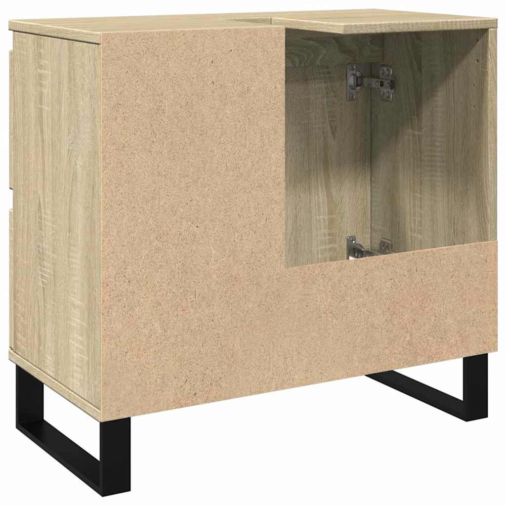 vidaXL Bathroom Cabinet Sonoma Oak 65x33x60 cm Engineered Wood 5
