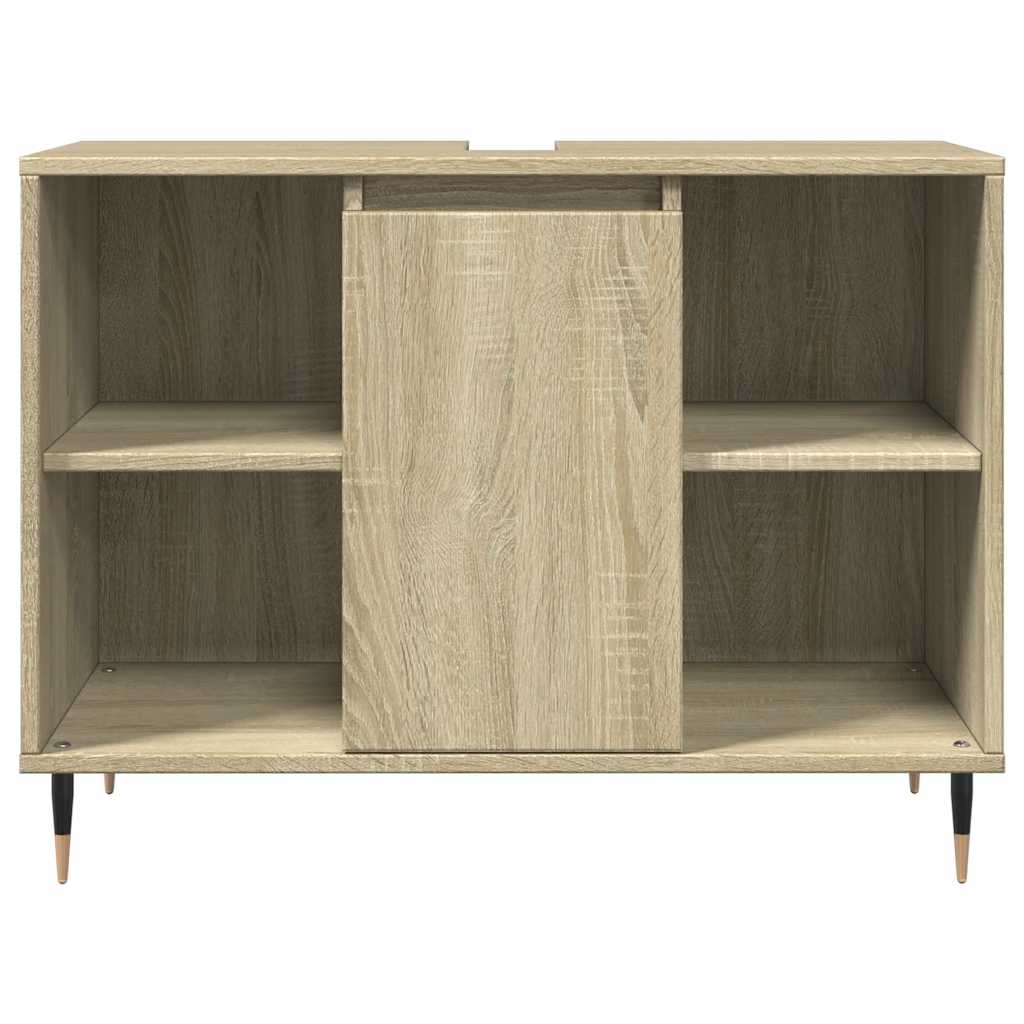 vidaXL Bathroom Cabinet Sonoma Oak 80x33x60 cm Engineered Wood 4