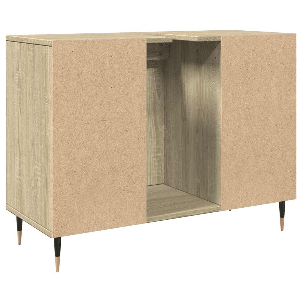 vidaXL Bathroom Cabinet Sonoma Oak 80x33x60 cm Engineered Wood 6