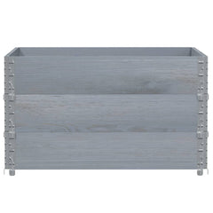 Pallet Collars Solid Wood Pine 3 pcs Grey 100 cm 100 cm