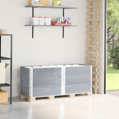 Pallet Collars Solid Wood Pine 3 pcs Grey 150 cm 50 cm