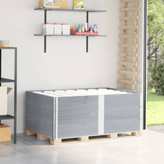 Pallet Collars Solid Wood Pine 3 pcs Grey 150 cm 100 cm