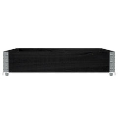 vidaXL Garden Planter Black 100x100 cm Solid Wood Pine 4