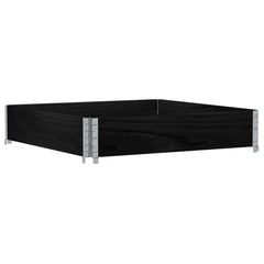 vidaXL Garden Planter Black 100x100 cm Solid Wood Pine 5