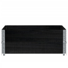 vidaXL Garden Planter Black 100x100 cm Solid Wood Pine 3