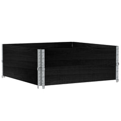 vidaXL Garden Planter Black 100x100 cm Solid Wood Pine 5