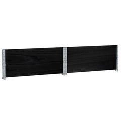 vidaXL Garden Planter Black 100x100 cm Solid Wood Pine 6