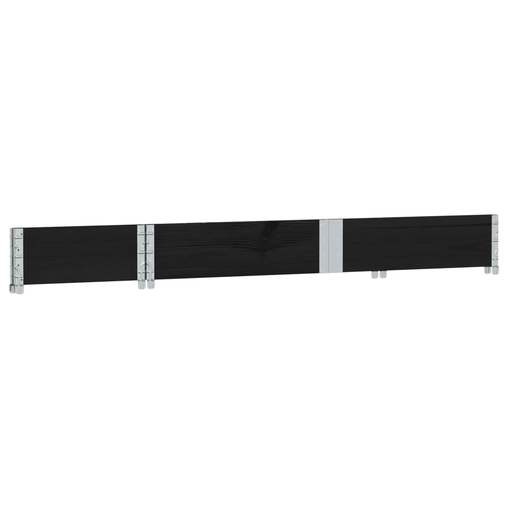 vidaXL Garden Planter Black 150x50 cm Solid Wood Pine 6