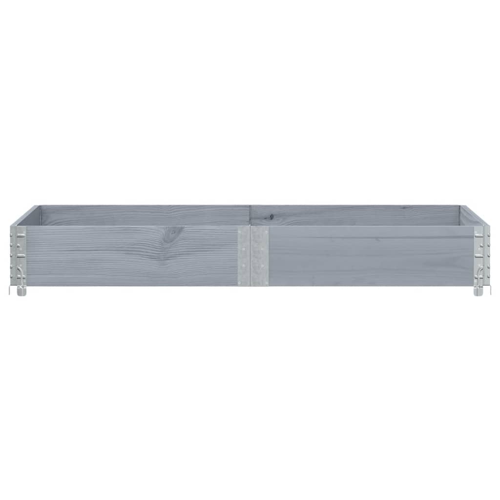 vidaXL Garden Planter Grey 150x50 cm Solid Wood Pine 3