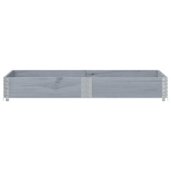 vidaXL Garden Planter Grey 150x50 cm Solid Wood Pine 3