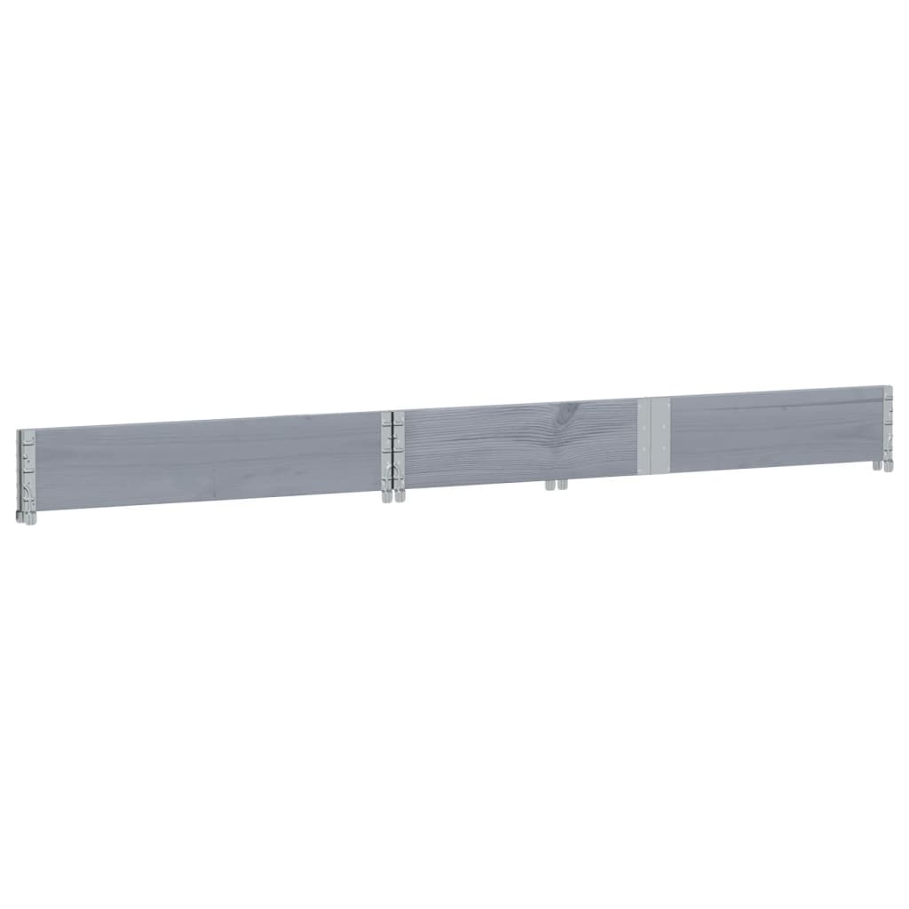 vidaXL Garden Planter Grey 150x50 cm Solid Wood Pine 6