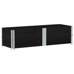 vidaXL Garden Planter Black 150x50 cm Solid Wood Pine 2