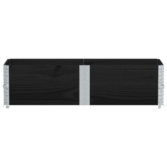 vidaXL Garden Planter Black 150x50 cm Solid Wood Pine 3